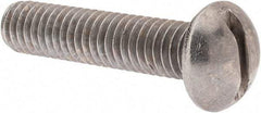 Value Collection - 5/16-18 UNC, 1-1/2" Length Under Head Slotted Drive Machine Screw - Round Head, Grade 18-8 Stainless Steel, Uncoated, Without Washer - Benchmark Tooling