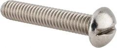 Value Collection - 5/16-18 UNC, 1-3/4" Length Under Head Slotted Drive Machine Screw - Round Head, Grade 18-8 Stainless Steel, Uncoated, Without Washer - Benchmark Tooling