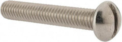 Value Collection - 5/16-18 UNC, 2" Length Under Head Slotted Drive Machine Screw - Round Head, Grade 18-8 Stainless Steel, Uncoated, Without Washer - Benchmark Tooling