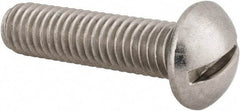 Value Collection - 3/8-16 UNC, 1-1/2" Length Under Head Slotted Drive Machine Screw - Round Head, Grade 18-8 Stainless Steel, Uncoated, Without Washer - Benchmark Tooling