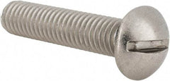 Value Collection - 3/8-16 UNC, 1-3/4" Length Under Head Slotted Drive Machine Screw - Round Head, Grade 18-8 Stainless Steel, Uncoated, Without Washer - Benchmark Tooling