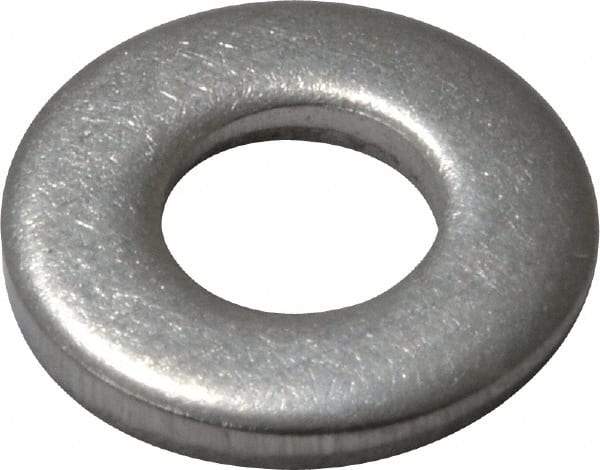 Value Collection - #10 Screw, Grade 18-8 Stainless Steel Standard Flat Washer - 7/32" ID x 1/2" OD, 0.049" Thick - Benchmark Tooling