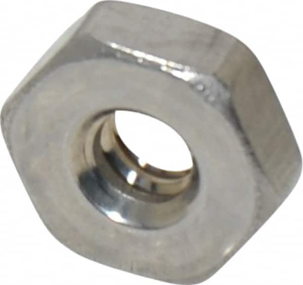 Value Collection - #6-32 UNC Stainless Steel Right Hand Machine Screw Hex Nut - 5/16" Across Flats, 7/64" High, Uncoated - Benchmark Tooling