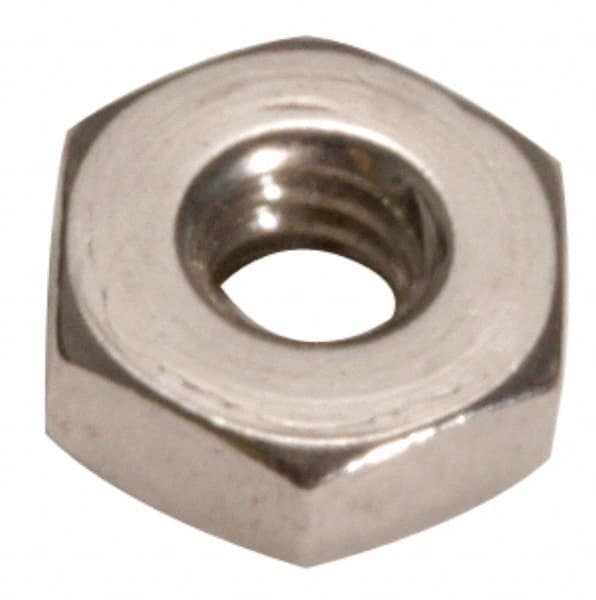 Made in USA - #4-40 UN Steel Right Hand Machine Screw Hex Nut - 1/4" Across Flats, 0.098" High, Cadmium-Plated Finish - Benchmark Tooling