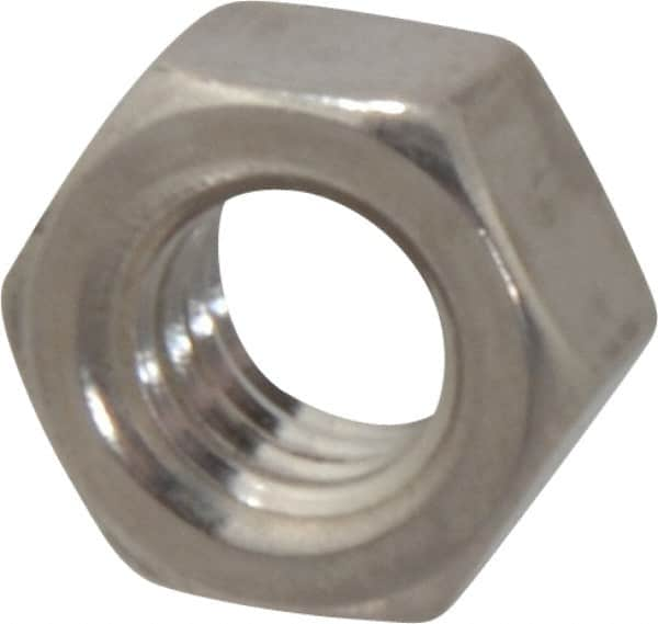 Value Collection - 5/16-18 UNC Stainless Steel Right Hand Hex Nut - 1/2" Across Flats, 17/64" High, Uncoated - Benchmark Tooling