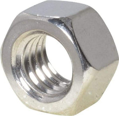 Value Collection - 3/8-16 UNC Stainless Steel Right Hand Hex Nut - 9/16" Across Flats, 21/64" High, Uncoated - Benchmark Tooling