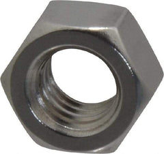 Value Collection - 7/16-14 UNC Stainless Steel Right Hand Hex Nut - 11/16" Across Flats, 3/8" High, Uncoated - Benchmark Tooling