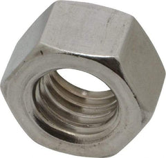 Value Collection - 1/2-13 UNC Stainless Steel Right Hand Hex Nut - 3/4" Across Flats, 7/16" High, Uncoated - Benchmark Tooling