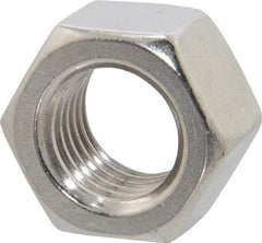 Value Collection - 1-8 UNC Stainless Steel Right Hand Hex Nut - 1-1/2" Across Flats, 55/64" High, Uncoated - Benchmark Tooling