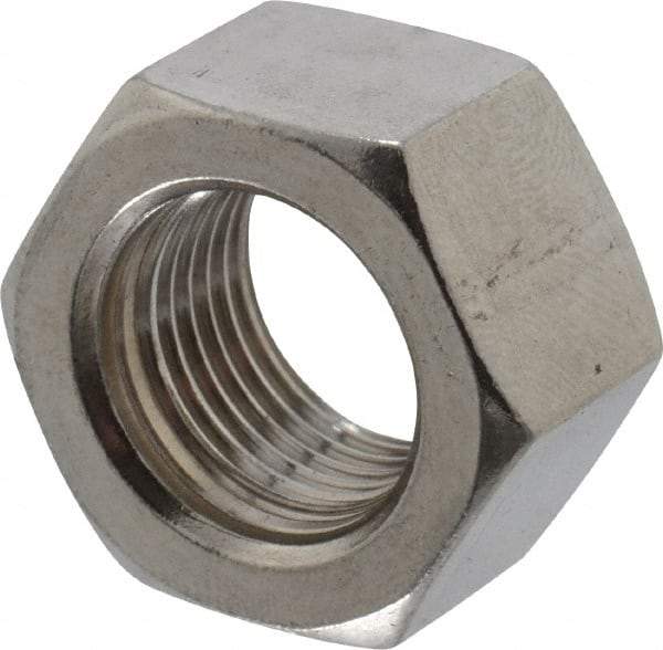 Value Collection - 5/8-18 UNF Stainless Steel Right Hand Hex Nut - 15/16" Across Flats, 35/64" High, Uncoated - Benchmark Tooling