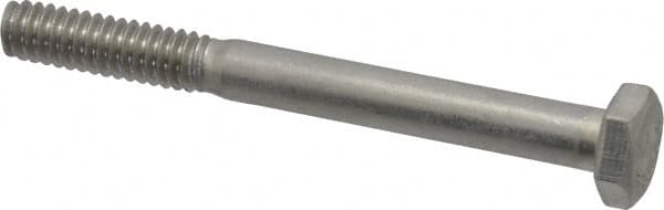 Value Collection - 1/4-20 UNC, 2-1/2" Length Under Head Hex Head Cap Screw - Grade 18-8 Stainless Steel, 7/16" Hex - Benchmark Tooling