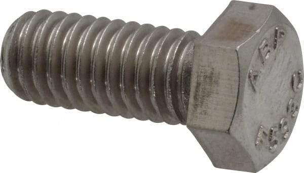 Value Collection - 3/8-16 UNC, 7/8" Length Under Head Hex Head Cap Screw - Grade 18-8 Stainless Steel, 9/16" Hex - Benchmark Tooling