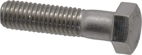 Value Collection - 1/2-13 UNC, 2" Length Under Head Hex Head Cap Screw - Grade 18-8 Stainless Steel, 3/4" Hex - Benchmark Tooling