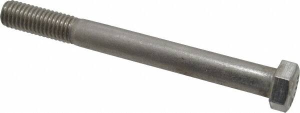 Value Collection - 1/2-13 UNC, 5" Length Under Head Hex Head Cap Screw - Grade 18-8 Stainless Steel, 3/4" Hex - Benchmark Tooling