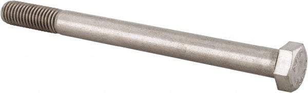 Value Collection - 1/2-13 UNC, 6" Length Under Head Hex Head Cap Screw - Grade 18-8 Stainless Steel, Uncoated, 3/4" Hex - Benchmark Tooling