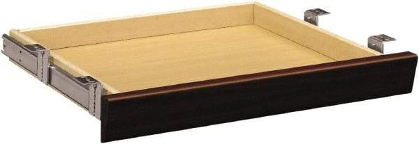 Hon - Laminate Center Drawer Desk - 22" Wide x 15-3/8" Deep x 2-1/2" High, Mahogany - Benchmark Tooling