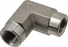 Ham-Let - 3/8" Grade 316 Stainless Steel Pipe 90° Female Elbow - FNPT x FNPT End Connections, 5,000 psi - Benchmark Tooling