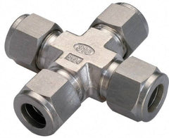 Ham-Let - 3/8" OD, Grade 316Stainless Steel Union Cross - All Comp Ends - Benchmark Tooling