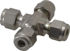 Ham-Let - 1/4" OD, Grade 316Stainless Steel Union Cross - All Comp Ends - Benchmark Tooling