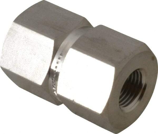 Ham-Let - 1/4 x 1/8" Grade 316 Stainless Steel Pipe Reducer Coupling - FNPT x FNPT End Connections, 6,200 psi - Benchmark Tooling