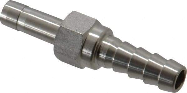 Ham-Let - 1/4" Tube ID, Metal Barbed Tube Connector - Stainless Steel, 1/4" Tube OD - Benchmark Tooling