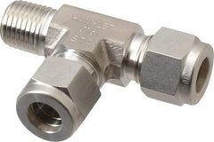 Ham-Let - 3/8" OD, Grade 316Stainless Steel Male Run Tee - Comp x MNPT x Comp Ends - Benchmark Tooling