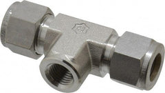 Ham-Let - 1/2" OD, Grade 316Stainless Steel Female Branch Tee - Comp x Comp x FNPT Ends - Benchmark Tooling