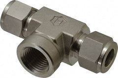 Ham-Let - 1/2" OD, Grade 316Stainless Steel Female Branch Tee - Comp x Comp x FNPT Ends - Benchmark Tooling