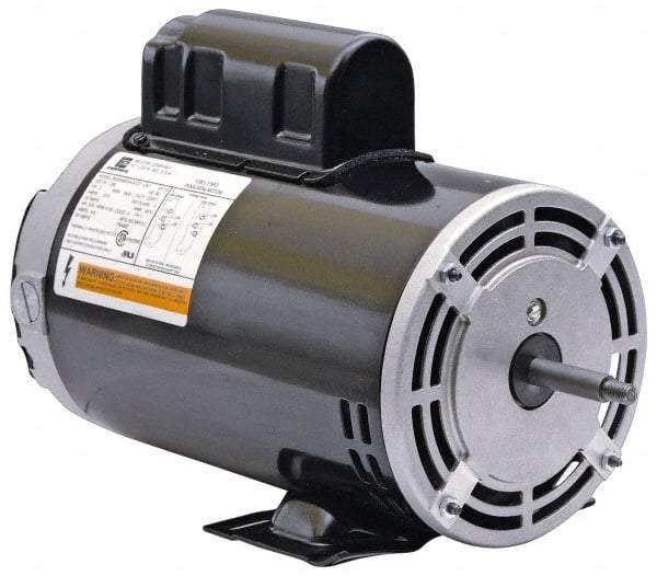 US Motors - 2 hp, ODP Enclosure, Auto Thermal Protection, 3,450 RPM, 230 Volt, 60 Hz, Industrial Electric AC/DC Motor - Size 48 Frame, Thru Bolt with Base Mount, 1 Speed, Ball Bearings, 8.7 Full Load Amps, F Class Insulation, CCW Shaft End - Benchmark Tooling