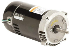 US Motors - 1.5 hp, ODP Enclosure, Auto Thermal Protection, 3,450 RPM, 115/230 Volt, 60 Hz, Industrial Electric AC/DC Motor - Size 56 Frame, C-Face Mount, 1 Speed, Ball Bearings, B Class Insulation, CW Lead End - Benchmark Tooling