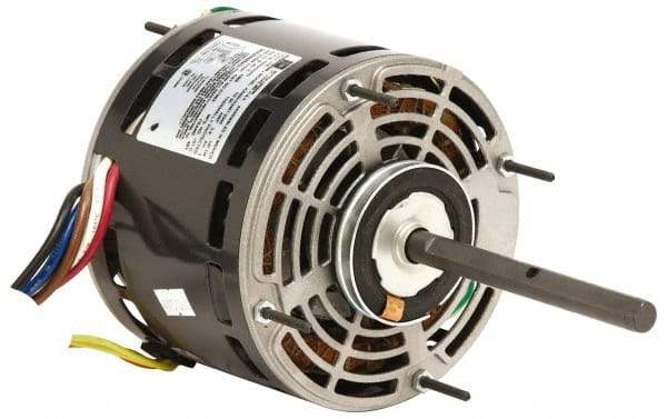 US Motors - 1/10 hp, OPAO Enclosure, Auto Thermal Protection, 1,550 RPM, 115/208-230 Volt, 60 Hz, Industrial Electric AC/DC Motor - Size 42 Frame, Ring Mount, 1 Speed, SAB Bearings, 4.63/2.0-2.2 Full Load Amps, B Class Insulation, CCW Lead End - Benchmark Tooling