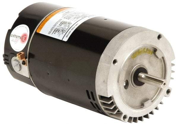 US Motors - 1.5 hp, ODP Enclosure, Auto Thermal Protection, 3,450 RPM, 230 Volt, 60 Hz, Industrial Electric AC/DC Motor - Size 56 Frame, C-Face Mount, 2 Speed, Ball Bearings, B Class Insulation, CW Lead End - Benchmark Tooling