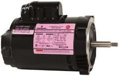 US Motors - 1/3 hp, ODP Enclosure, Auto Thermal Protection, 3,450 RPM, 115/208-230 Volt, 60 Hz, Industrial Electric AC/DC Motor - Size 56J Frame, J-Face Mount, 1 Speed, Ball Bearings, 6.2/2.9-3.1 Full Load Amps, B Class Insulation, CCW Drive End - Benchmark Tooling