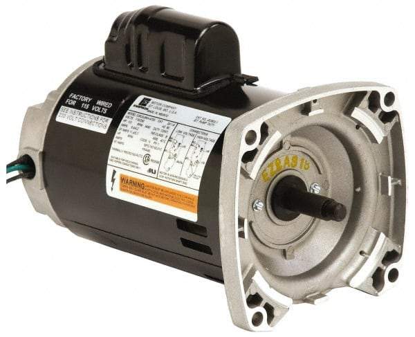 US Motors - 2 hp, ODP Enclosure, Auto Thermal Protection, 3,450 RPM, 230 Volt, 60 Hz, Industrial Electric AC/DC Motor - Size 56 Frame, Square Flange Mount, 1 Speed, Ball Bearings, 8.6 Full Load Amps, B Class Insulation, CCW Drive End - Benchmark Tooling