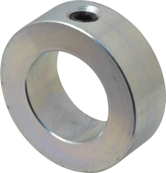 Climax Metal Products - 1-3/16" Bore, Steel, Set Screw Shaft Collar - 2" Outside Diam, 11/16" Wide - Benchmark Tooling