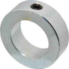 Climax Metal Products - 1-5/16" Bore, Steel, Set Screw Shaft Collar - 2-1/8" Outside Diam, 11/16" Wide - Benchmark Tooling