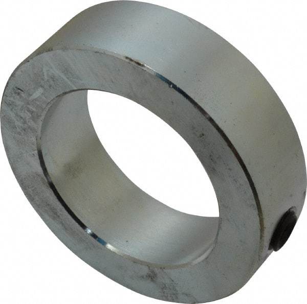 Climax Metal Products - 2-3/16" Bore, Steel, Set Screw Shaft Collar - 3-1/4" Outside Diam, 15/16" Wide - Benchmark Tooling