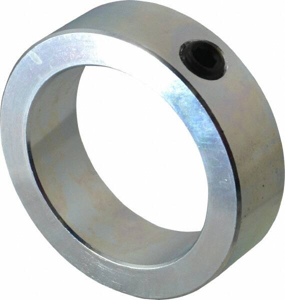 Climax Metal Products - 2-3/8" Bore, Steel, Set Screw Shaft Collar - 3-1/4" Outside Diam, 15/16" Wide - Benchmark Tooling