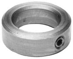 Climax Metal Products - 1-1/16" Bore, Stainless Steel, Set Screw Shaft Collar - 1-3/4" Outside Diam, 5/8" Wide - Benchmark Tooling