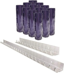 Aleco - 6' Door Width x 8' Door Height PVC Clear Smooth Strip Door Kit - Clear - Benchmark Tooling