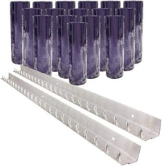 Aleco - 8' Door Width x 8' Door Height PVC Clear Ribbed Strip Door Kit - Clear - Benchmark Tooling