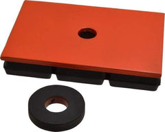 Mason Ind. - 6" Long x 4" Wide x 1" Thick, Neoprene & Steel, Machinery Leveling Pad & Mat - 1,200 Lb Max Load - Benchmark Tooling