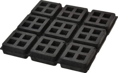 Mason Ind. - 6" Long x 6" Wide x 3/4" Thick, Rubber, Machinery Leveling Pad & Mat - Benchmark Tooling