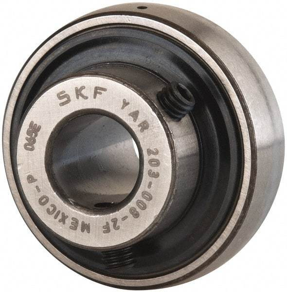 SKF - 1/2" ID x 1.5748" OD, 1,650 Lb Dynamic Capacity, Insert Bearing Insert Bearing - 0.4724" Race Width, 1,070 Lb Static Capacity - Benchmark Tooling