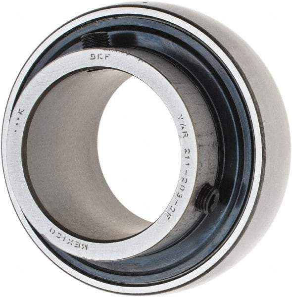 SKF - 2-3/16" ID x 3-15/16" OD, 7,540 Lb Dynamic Capacity, Insert Bearing Insert Bearing - 63/64" Race Width, 6,520 Lb Static Capacity - Benchmark Tooling