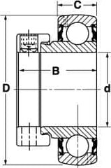 SKF - 2" ID x 3-15/16" OD, 7,540 Lb Dynamic Capacity, Insert Bearing Insert Bearing - 63/64" Race Width, 6,520 Lb Static Capacity - Benchmark Tooling