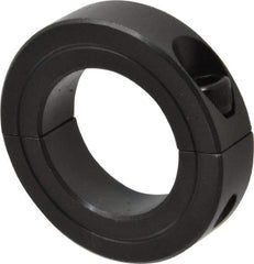 Made in USA - 1-1/4" Bore, Steel, Two Piece Shaft Collar - 2-1/16" Outside Diam, 1/2" Wide - Benchmark Tooling