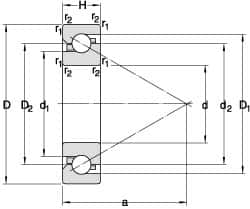 SKF - Radial Ball Bearings; Type: Angular Contact ; Style: Open ; Bore Diameter (mm): 60.00 ; Outside Diameter (mm): 85.00 ; Width (mm): 26.00 ; Flange Type: Without Flange - Exact Industrial Supply