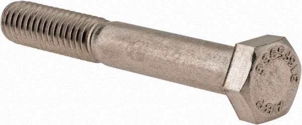 Value Collection - 5/16-18 UNC, 2-1/4" Length Under Head Hex Head Cap Screw - Partially Threaded, Grade 316 Stainless Steel, Uncoated, 1/2" Hex - Benchmark Tooling