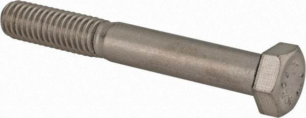 Value Collection - 3/8-16 UNC, 2-3/4" Length Under Head Hex Head Cap Screw - Partially Threaded, Grade 316 Stainless Steel, Uncoated, 9/16" Hex - Benchmark Tooling